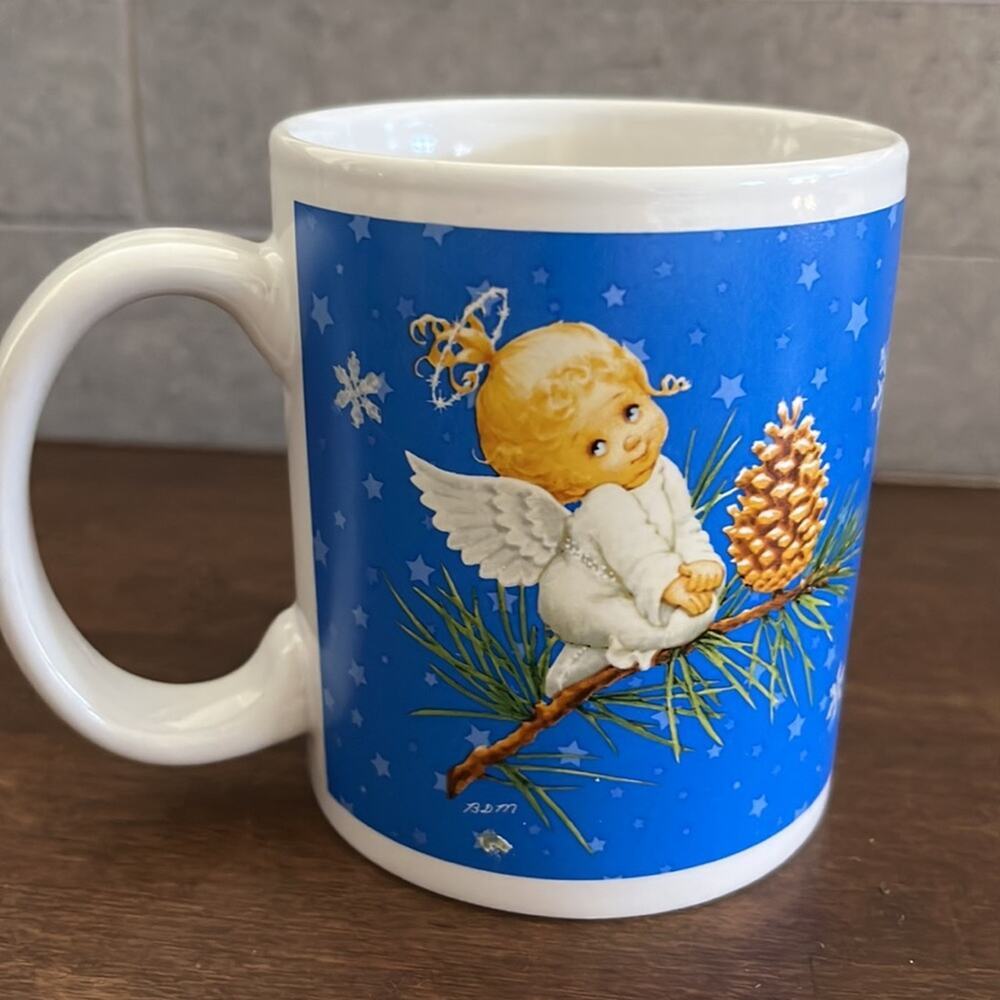 Vintage Coffee Mug/Cup with Angels Houston Harvest - Picture 2 of 3